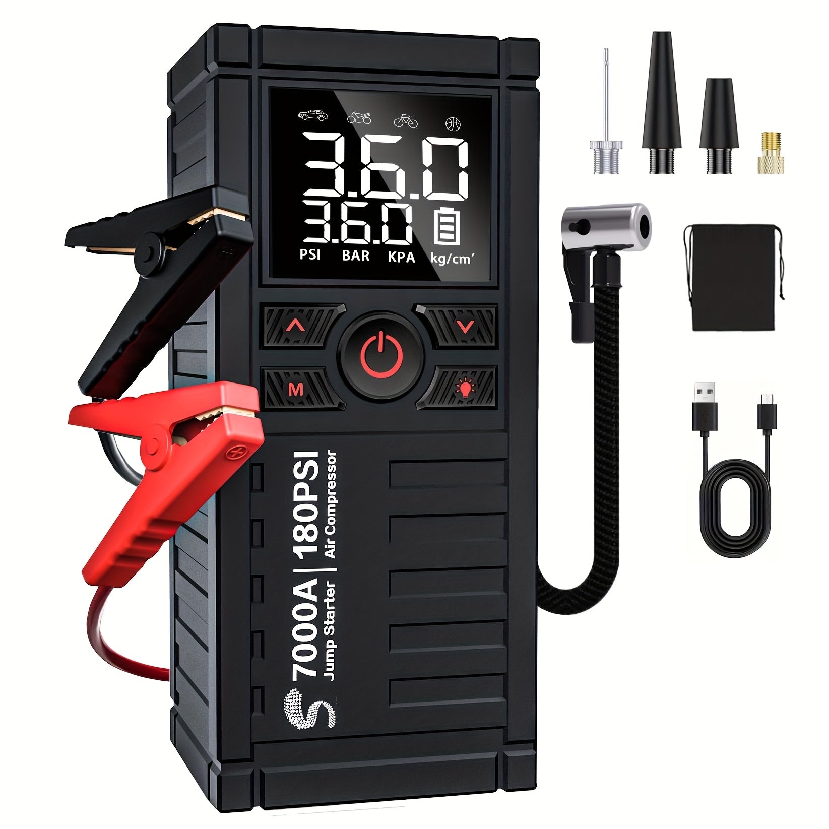 5 in 1 Car Jump Starter with Air Compressor by Snagg A Jump Starter