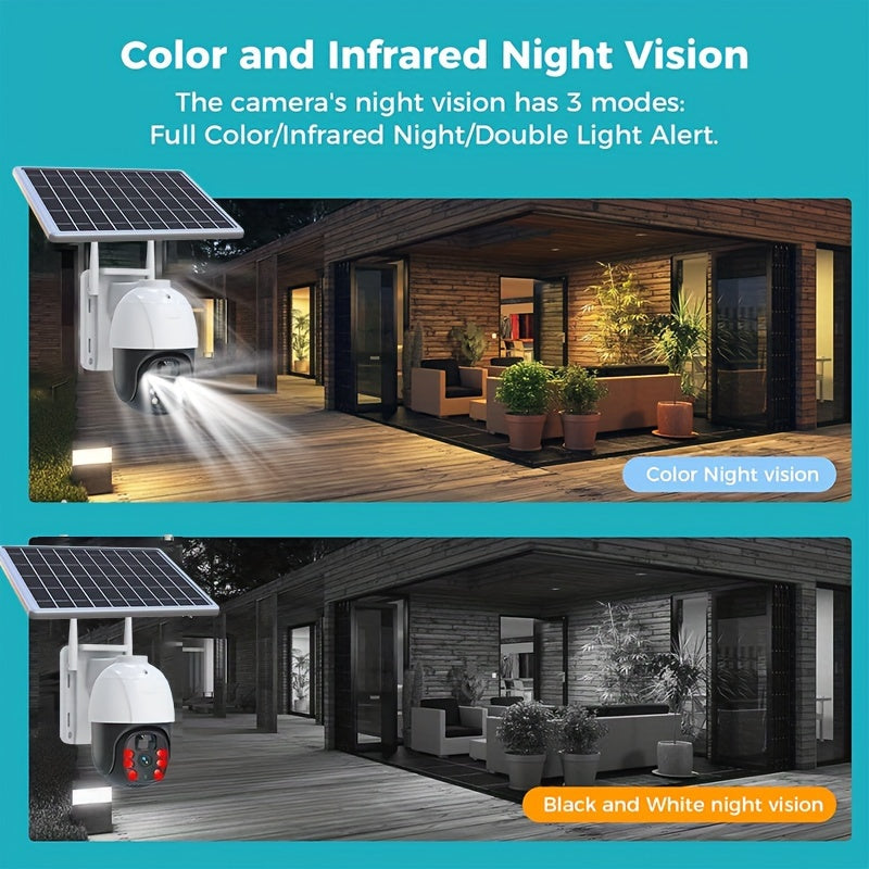 2 Pack 4MP Solar Powered Security Cameras by Snagg An Outdoor Camera