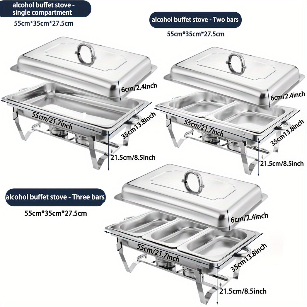 Stainless Steel Buffet Chafing Dish Set by Snagg A Insulated Stove