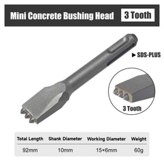 Mini SDS PLUS Concrete Bushing Head | Precision Scabbling & Surface Prep Tool