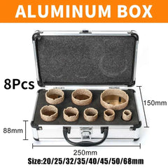 15 Piece Professional Vacuum Brazed Diamond Core Bit Set & M14 Threaded Masonry Hole Saw Kit