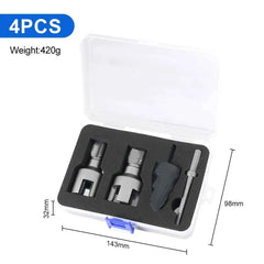 Professional Hex Shank Pipe Threading Tool | Internal & External Die Set for 1/2", 3/4" & 1" Pipes