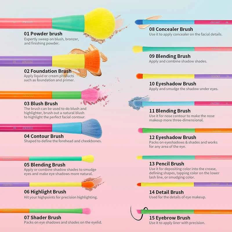 Professional Macaron Dream Series – 15/16 Piece Full-Face & Eye Artistry Collection