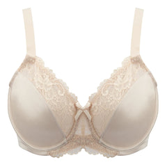 Floral Lace Minimizer T-Shirt Bra | Full Coverage Unlined Non-Padded Everyday Comfort