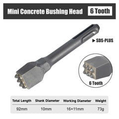 Mini SDS PLUS Concrete Bushing Head | Precision Scabbling & Surface Prep Tool