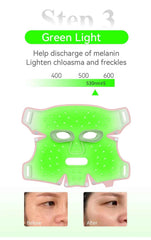 5-Color LED Face Mask – Photon Light Therapy Skin Rejuvenation Device with Heat Function