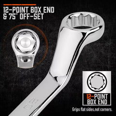 9-Piece 75° Offset Double Box-End Wrench Set - SnaggIt