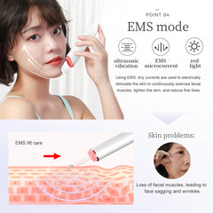 Ultrasonic Skin Scrubber & EMS Facial Lifting Device