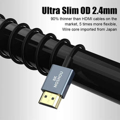 Ultra Thin 90-Degree HDMI 2.1 Cable 8K@60Hz / 4K@120Hz – Flexible Slim 2.4mm Cord for TV, HDTV & PS5