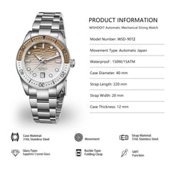 Ocean Blue Automatic Diver’s Watch – Sapphire Glass | 150M Water Resistance - Men’s Watches