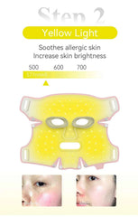 5-Color LED Face Mask – Photon Light Therapy Skin Rejuvenation Device with Heat Function