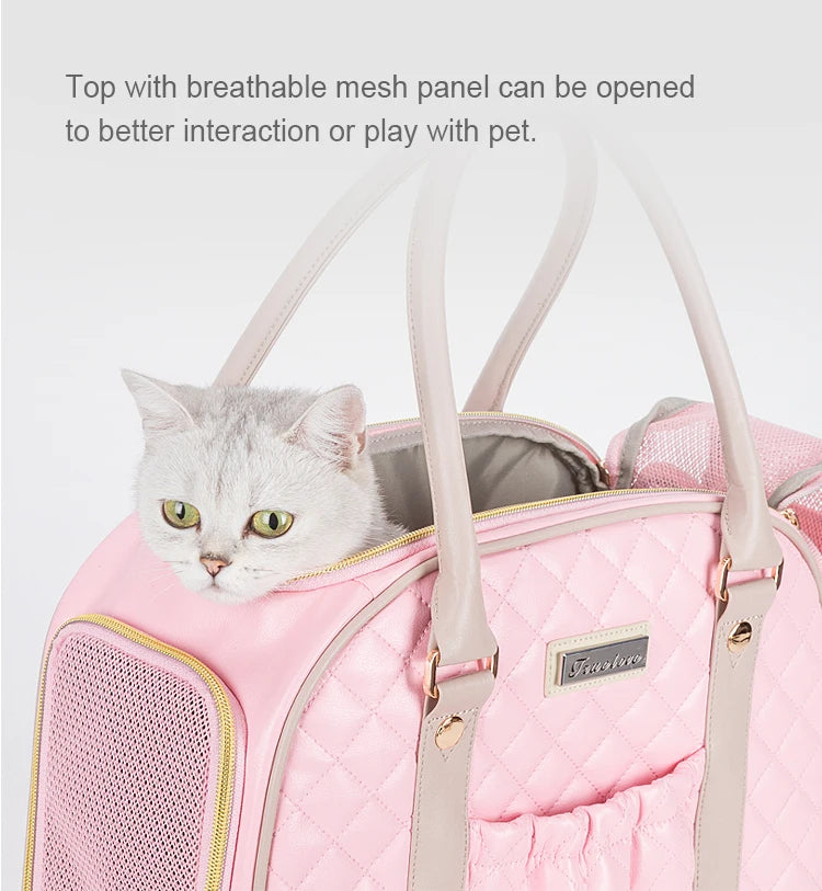 Pet Carrier Handbag with Breathable Mesh by Snagg A Pet Handbag