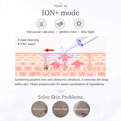 Ultrasonic Skin Scrubber & EMS Facial Lifting Device