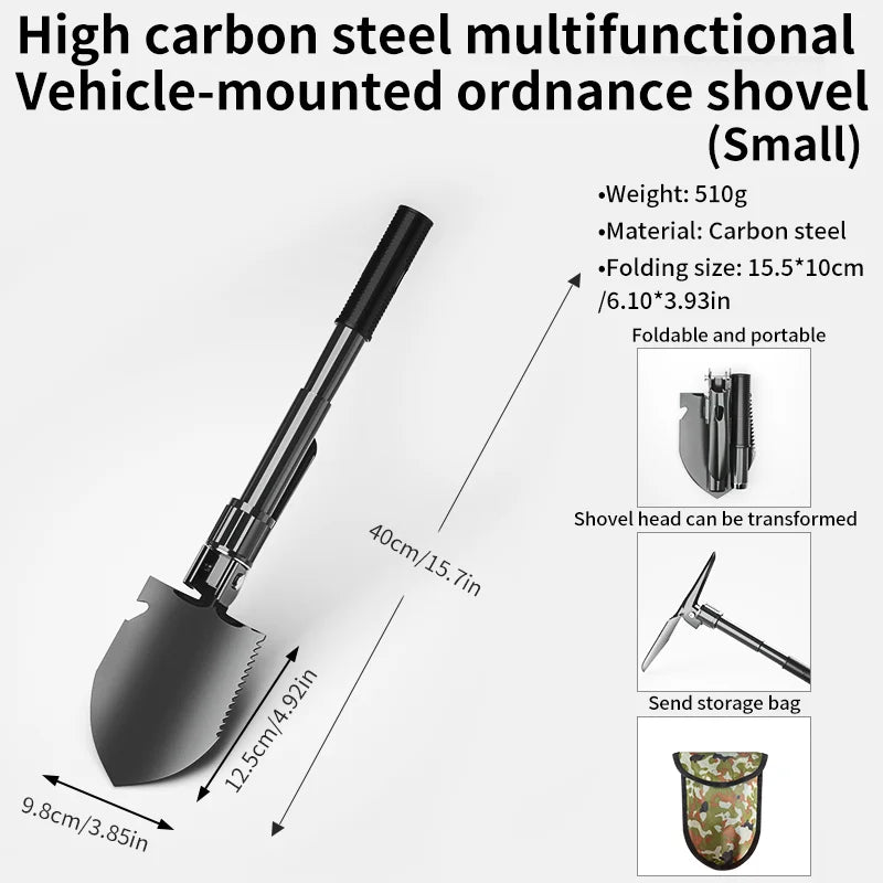 Military Grade Folding Survival Shovel by Snagg A Shovel