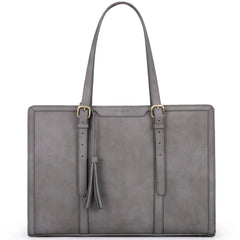 Women's Laptop Briefcase Tote 15.6" – Large Capacity 3-Layer Compartment Office Handbag