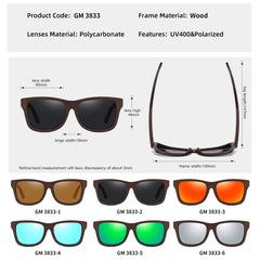 Handmade Natural Bamboo Polarized Sunglasses by Snagg It Sunglasses