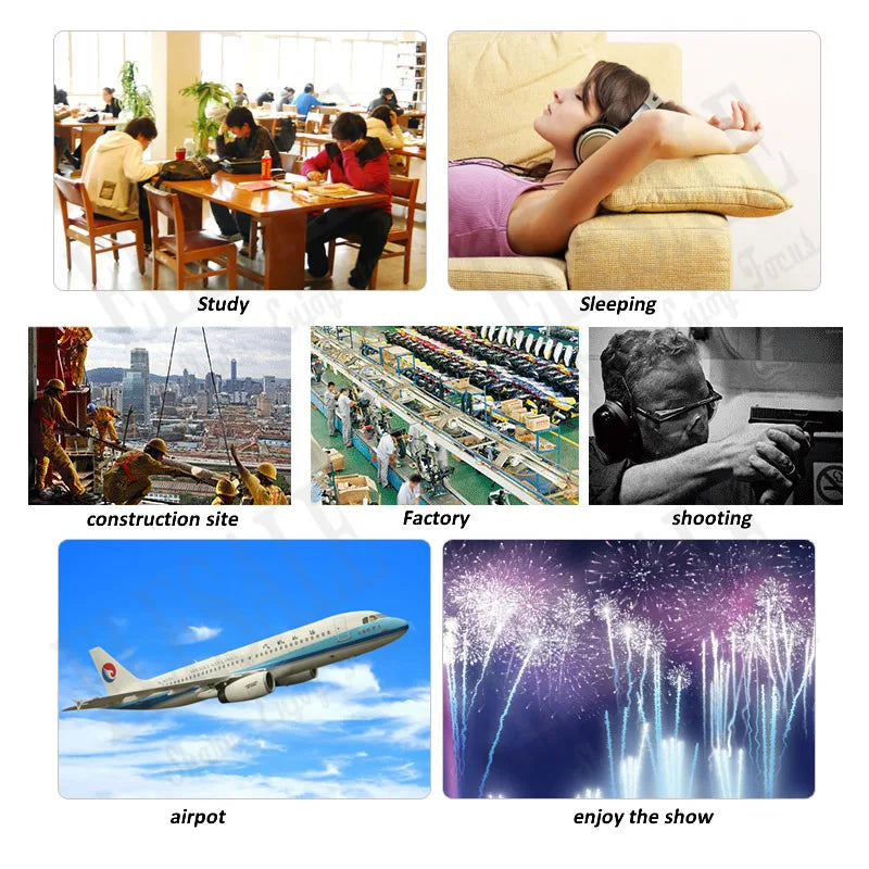 Noise Reduction Adjustable Headphone SNR-35dB by Snagg An Earmuff