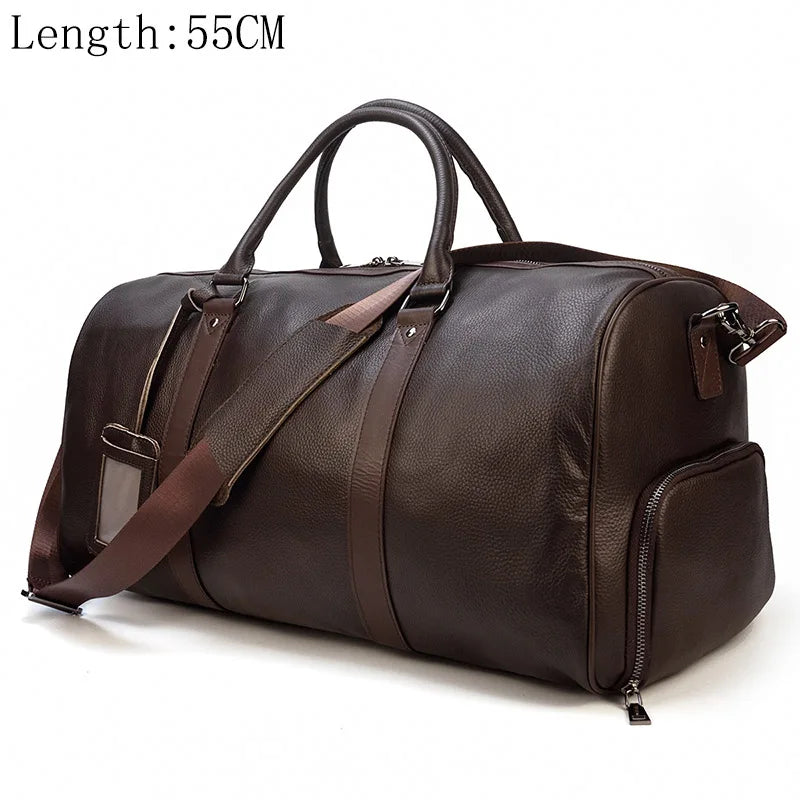 Genuine Leather Travel Duffel by Snagg It Bags