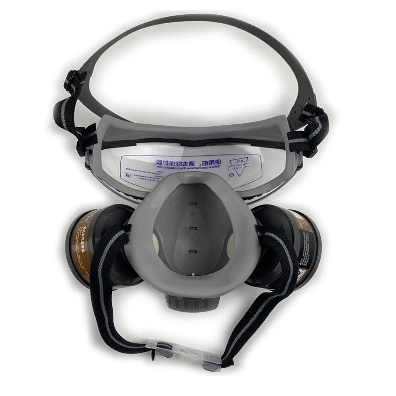 Gas Mask Respirator Set with Dual Charcoal Filters & Anti-Fog Glasses by Snagg A Face Mask