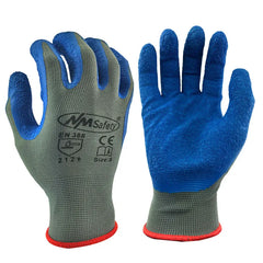 12 Pieces/ 6 Pairs Safety Work Protective Gloves Construction Builders Grip Knit Polyester Cotton Guantes For Gardening by Snagg A Gloves