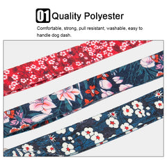 Floral Pet Leash with Neoprene Padded Handle by Snagg A Leash