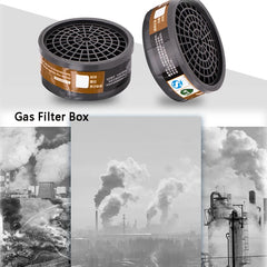Gas Mask Respirator Set with Dual Charcoal Filters & Anti-Fog Glasses by Snagg A Face Mask