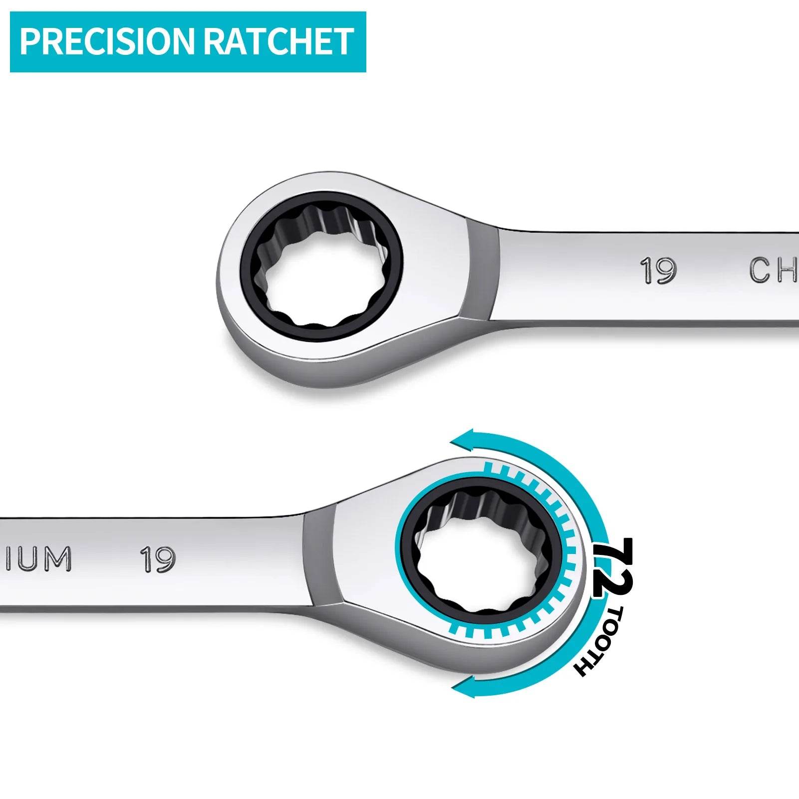 72-Tooth Metric Ratchet Wrench - SnaggIt
