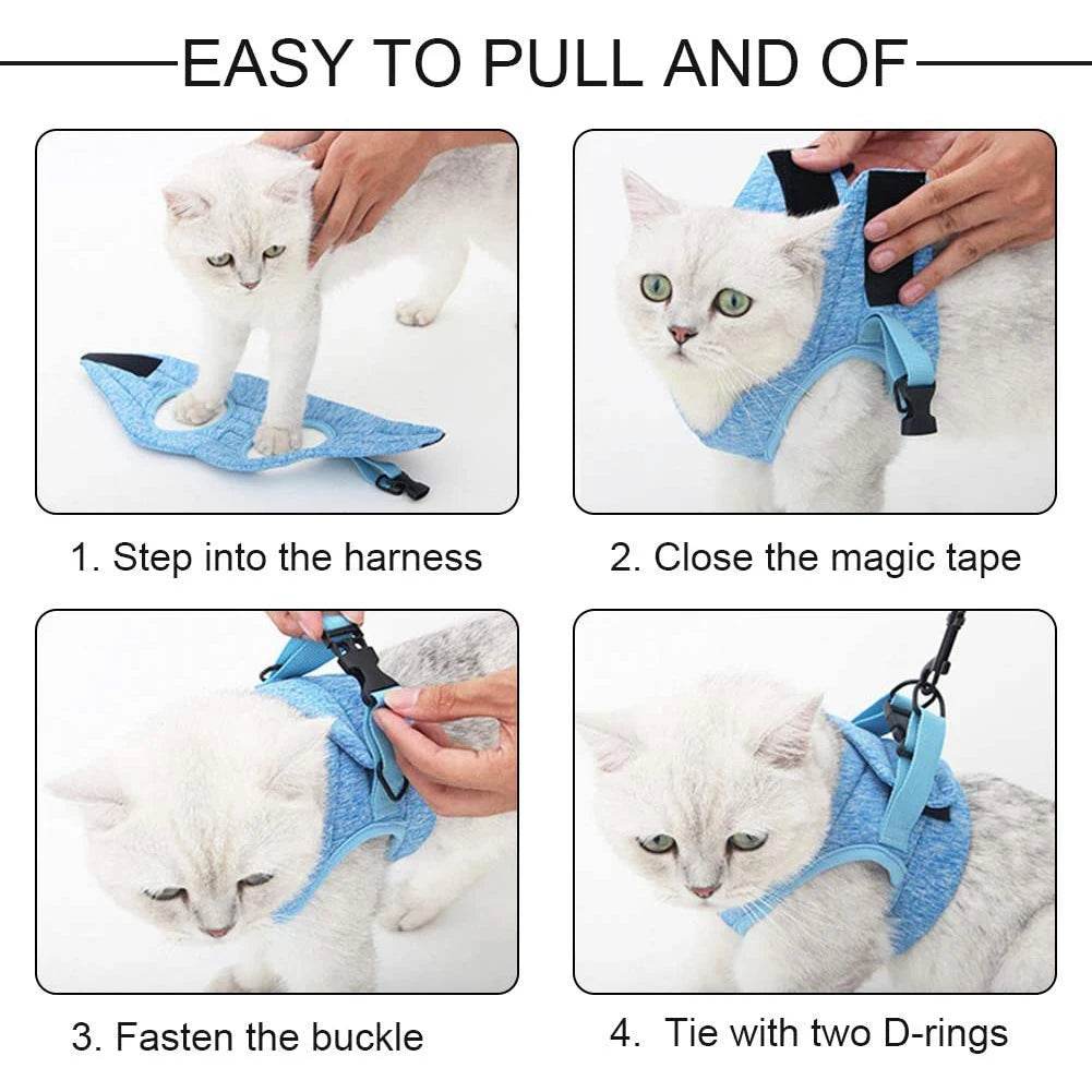 Adjustable Anti-Escape Cat Harness & Leash Set - SnaggIt