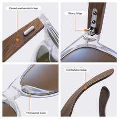 Handmade Pilot Style Polarized Sunglasses by Snagg It Sunglasses