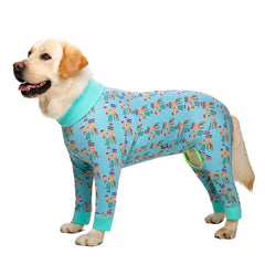 Dog Pyjama Jumpsuit for Medium & Large Dogs – Cosy Full-Cover Belly Recovery Suit (Cuttable Panel)