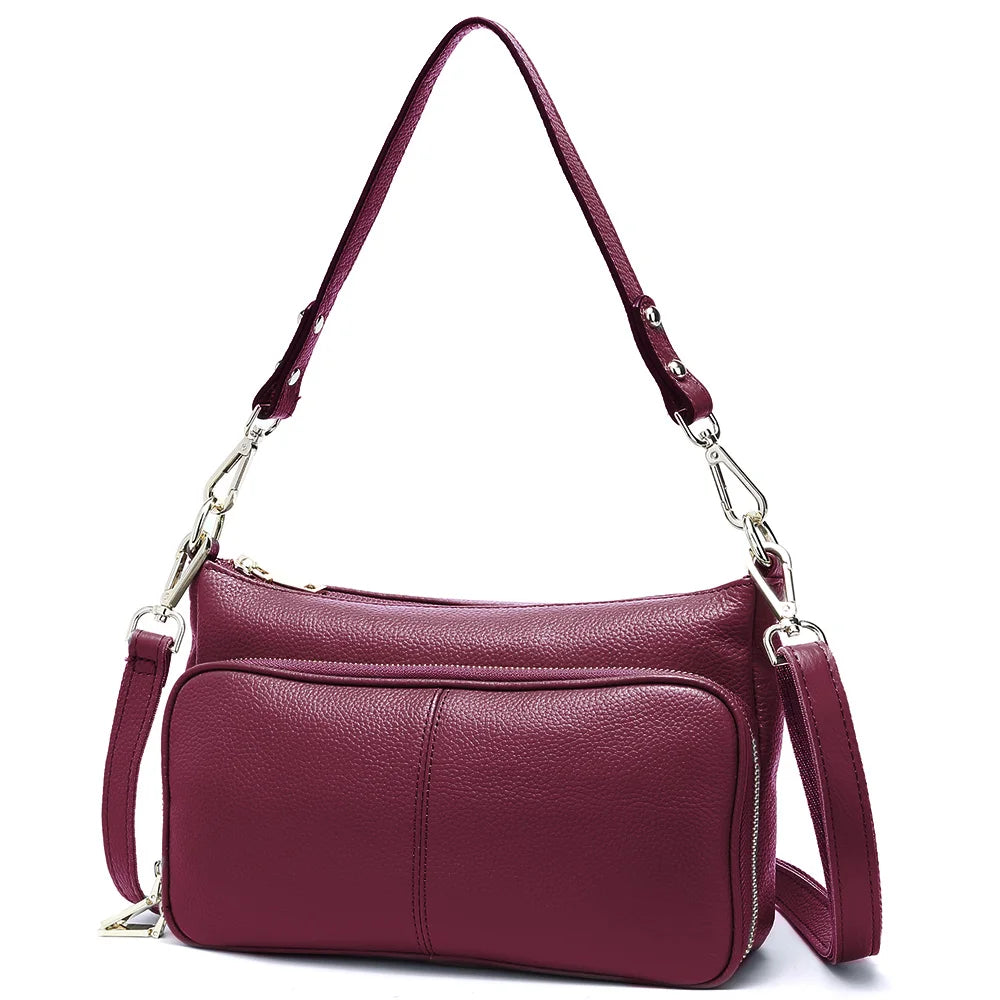 100% Genuine Leather Women's Hobo Shoulder Bag – Crossbody Messenger Bag in High-Quality Fashion Design