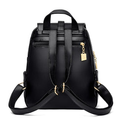 PU Leather Women's School & Travel Backpack