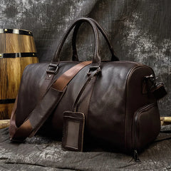 Genuine Leather Travel Duffel by Snagg It Bags