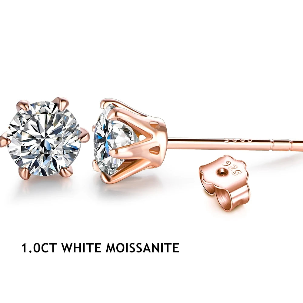 Moissanite Stud Earrings by Snagg An Earring