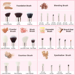 Professional Makeup Brush Set (15–25 Pieces)