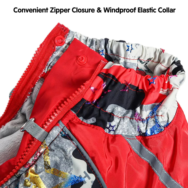 Puffer Dog Snow Suit – Full-Cover Belly Winter Overalls for Small Dogs (Boy & Girl)