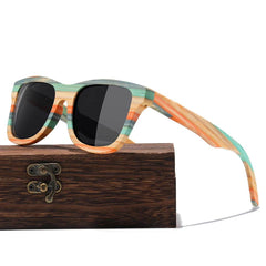 Bamboo Skateboard Wood Polarized Sunglasses - SnaggIt