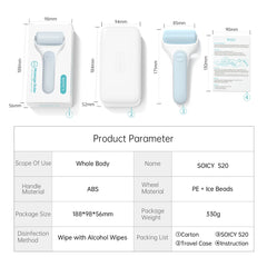 Cooling Facial & Body Massage Roller for Puffiness, Skin Rejuvenation & Relaxation