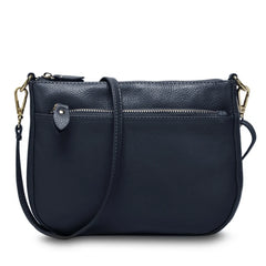 100% Genuine Leather Small Flap Crossbody Bag – Simple Women's Shoulder Purse & Messenger Wallet