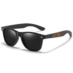 Wooden Bamboo Polarized Oval Sunglasses by Snagg It Sunglasses
