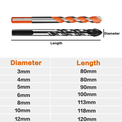 3-12mm Multifunctional Triangle Glass Drill Bit Set