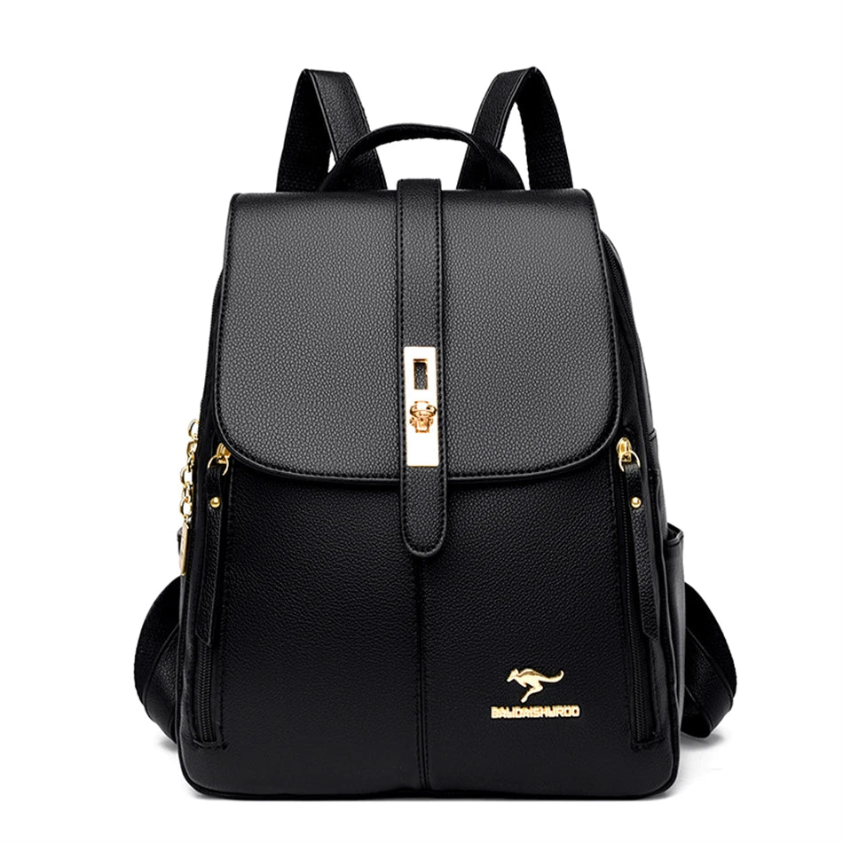 PU Leather Women's School & Travel Backpack