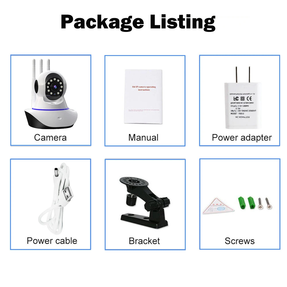 1080P WiFi IP Security Camera – Smart Home Pan-Tilt CCTV with Two-Way Audio by Snagg An Indoor Camera