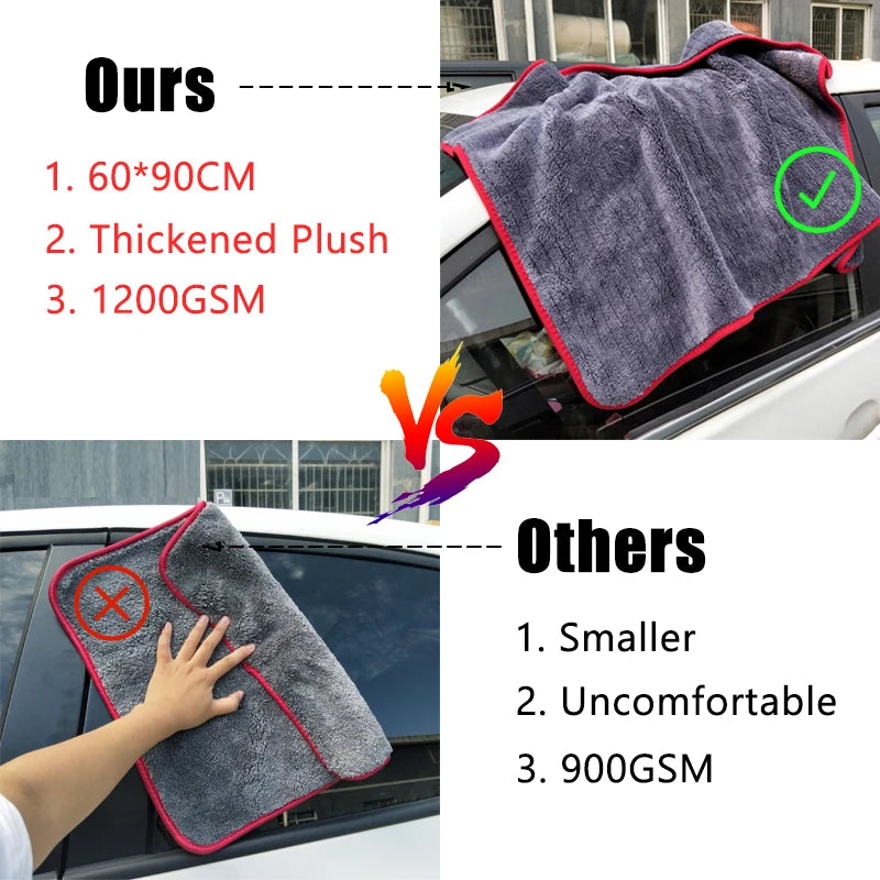 1200GSM Microfiber Car Drying Towel by Snagg A Microfiber Towel