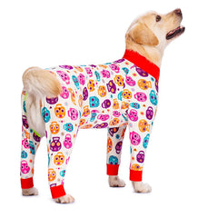Dog Pyjama Jumpsuit for Medium & Large Dogs – Cosy Full-Cover Belly Recovery Suit (Cuttable Panel)