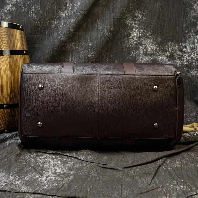 Genuine Leather Travel Duffel by Snagg It Bags