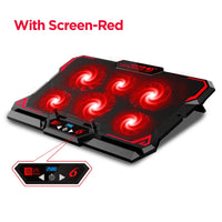 17″ Gaming Laptop Cooling Pad Six Fan Design with LED Display by Snagg A Cooling Pad