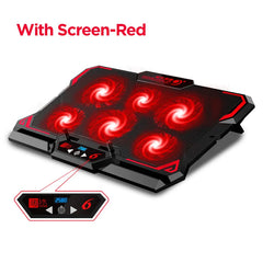 17″ Gaming Laptop Cooling Pad Six Fan Design with LED Display by Snagg A Cooling Pad