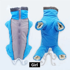 Reflective Dog Winter Jumpsuit – Waterproof Down-Fill Overalls for Small Dogs