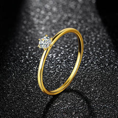 14K–18K Yellow Gold Moissanite Ring - SnaggIt